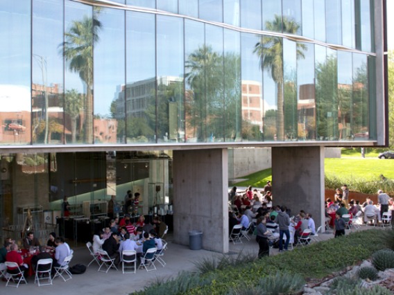 2015 Holiday Luncheon Outside Optics Building