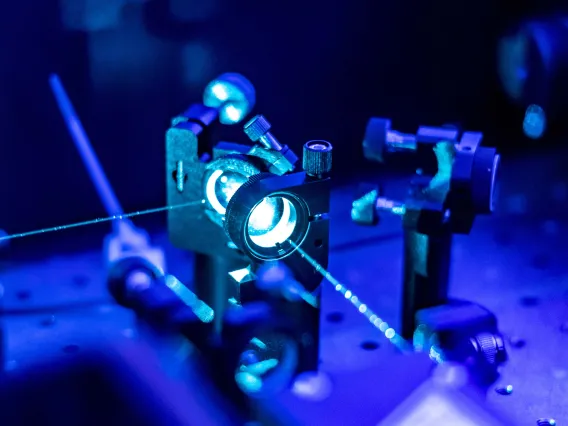 Blue Laser on Laser Table
