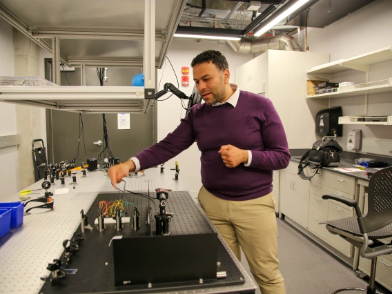 Mohammed ElKabbash in his lab.