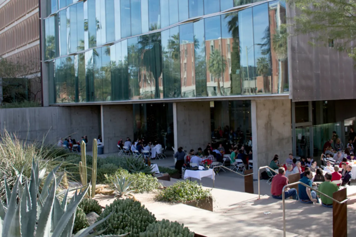 2015 Holiday Luncheon Outside Optics Building