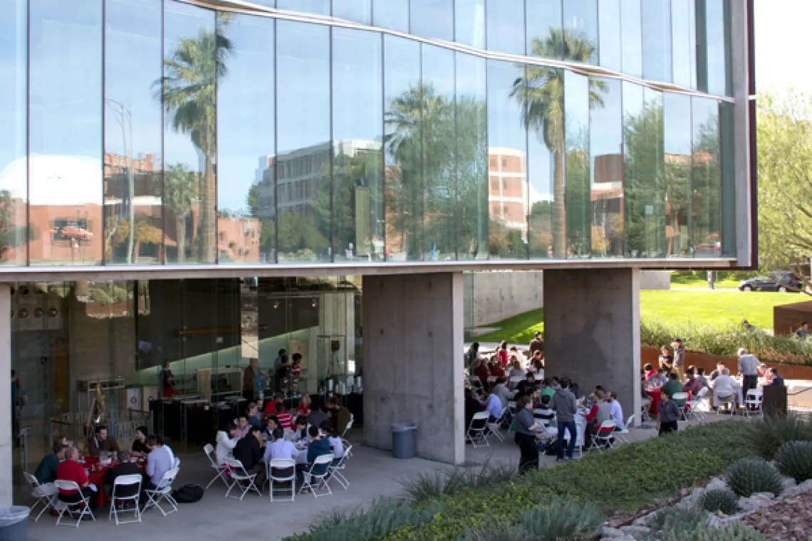 2015 Holiday Luncheon Outside Optics Building