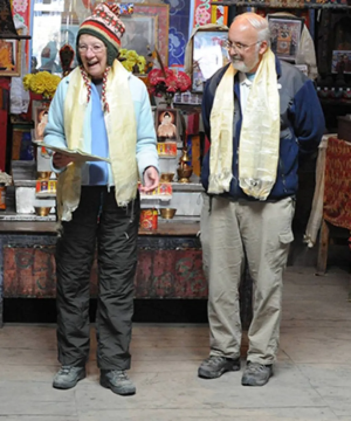 Renewing wedding vows in Manang, Nepal