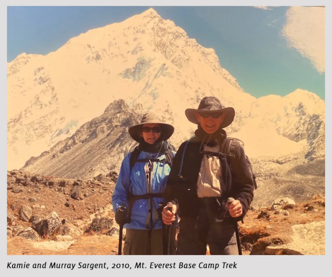 Kamie and Murray Sargent on Mt. Everest