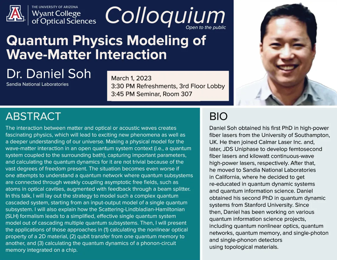 Daniel Soh Colloquium