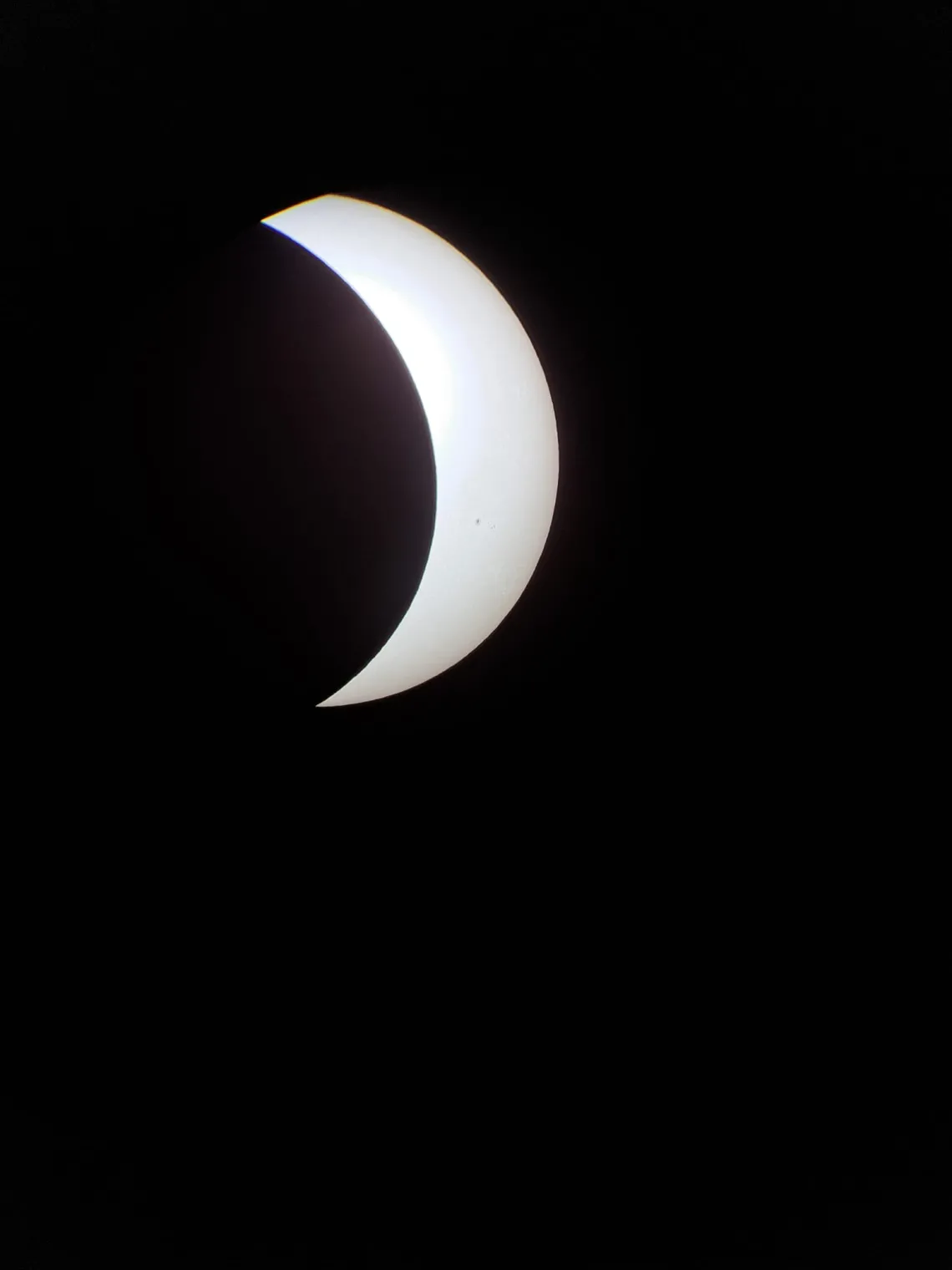 Leading up to Totality, Photo taken using a Meade Telescope with Solar Filter