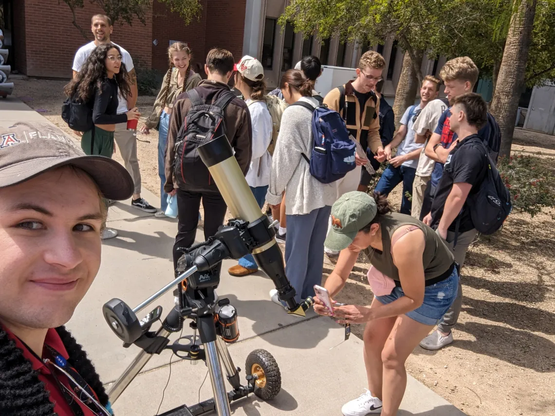 Walter Rahmer captures a few of the solar eclipse viewers out to see the show.