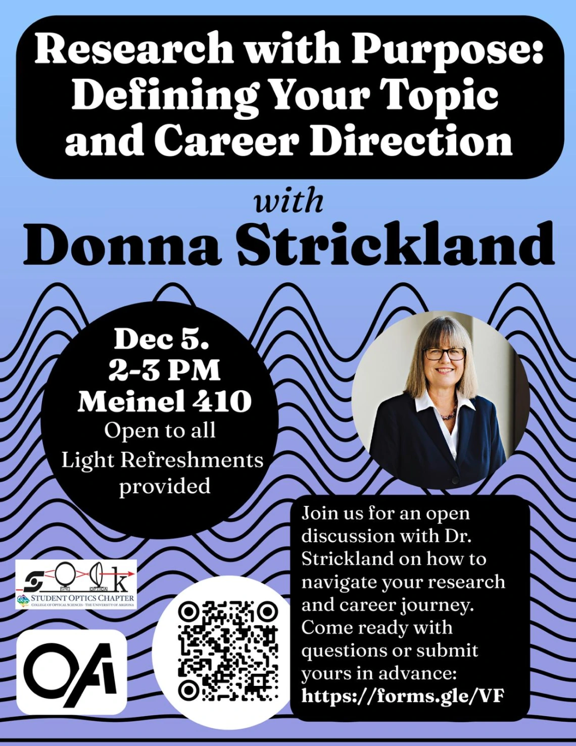 strickland student talk flyer