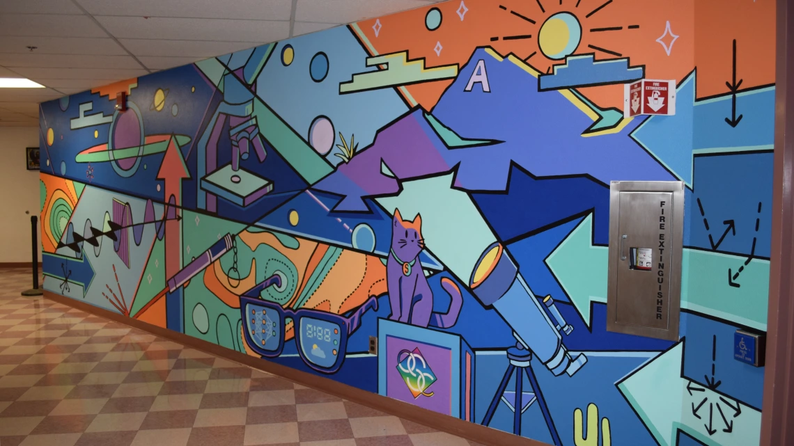 OSC Wyant College Mural on Fourth Floor