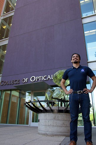 Andrew Rocha standing outside OSC