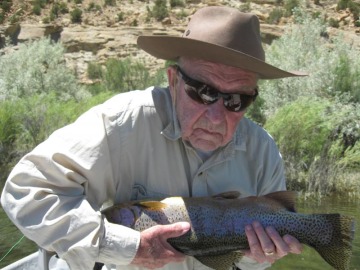 Bill Wolfe holding trout