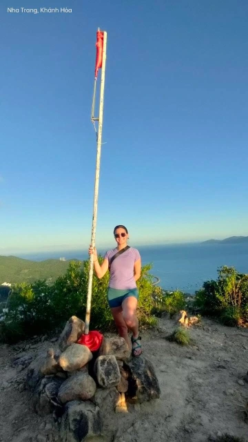 Alia with Flag