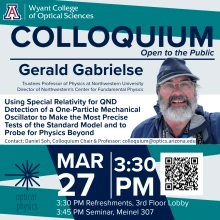 Gerald Gabrielse colloquium