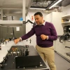 Mohammed ElKabbash in his lab.